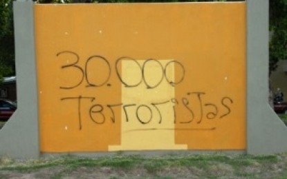 Noticias- Mendoza: Fachos hacen pintadas que reivindican el terrorismo de estado en San Rafael