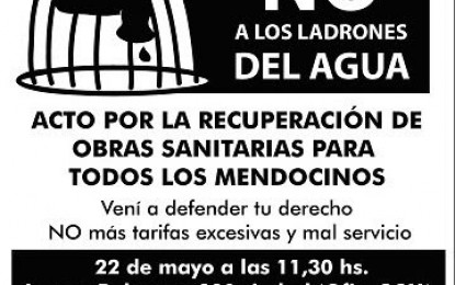 NO a los ladrones del agua
