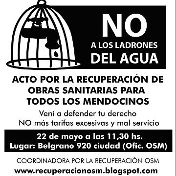 NO a los ladrones del agua