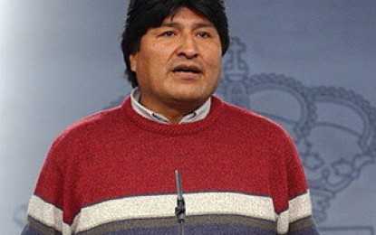 Presidente Morales agradece solidaridad y respaldo de la comunidad internacional