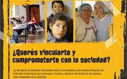Convocatoria: proyectos sociales de extensión universitaria “Profesor Mauricio López”