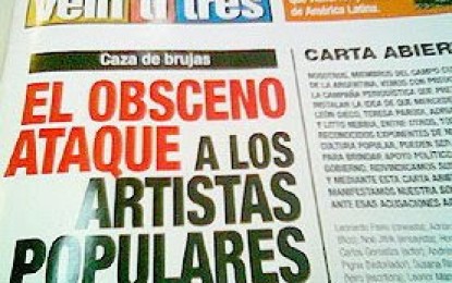 Carta abierta de artistas e intelectuales en defensa de Mercedes Sosa, Gieco y Parodi