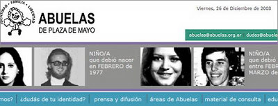 La nueva página web de las Abuelas de Plaza de Mayo muestra fotos de padres de niños robados