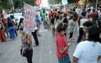 Manifestación en contra del aumento del boleto