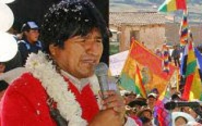 Constitución garantizará unidad nacional, aseveró Evo Morales