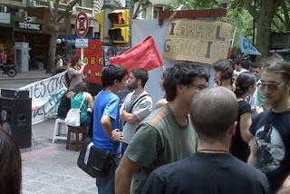 Protesta contra Israel en pleno centro mendocino