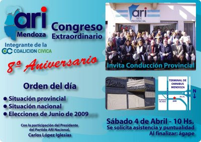 Congreso provincial del ARI – Coalición Cívica