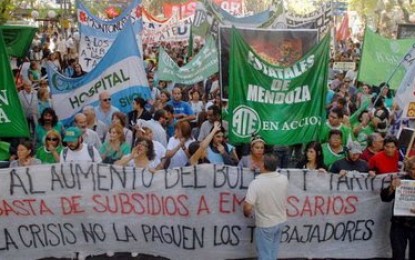 La Multisectorial se moviliza en Mendoza