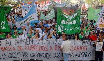La Multisectorial se moviliza en Mendoza