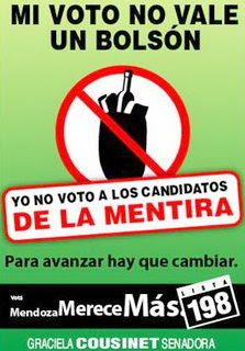 Mendoza Merece Más lanza campaña “mi voto no vale un bolsón”