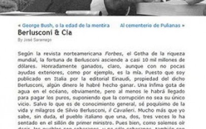 José Saramago: “la corrupción no le importa a nadie”