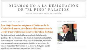 El blog contra la designación del “Fino” Palacios sumó más de 600 firmas en menos de un día