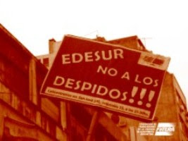 Los compañeros tercerizados de EDESUR marchan para reclamar su reincorporación al trabajo