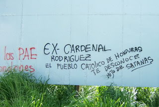 A la Iglesia de Honduras y al Cardenal Oscar Andrés Rodríguez