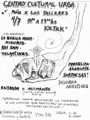Peña por los talleres del Urga en el Ketek