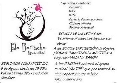 Actividades del Espacio Cultural Palo Borracho