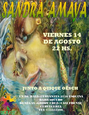 El sábado se presenta Sandra Amaya