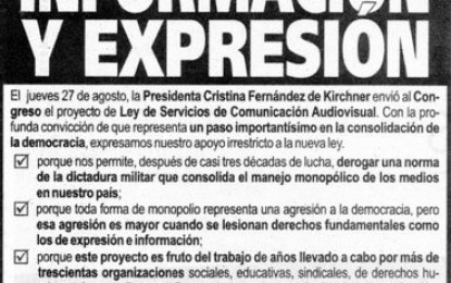 En apoyo a la libertad de información y expresión