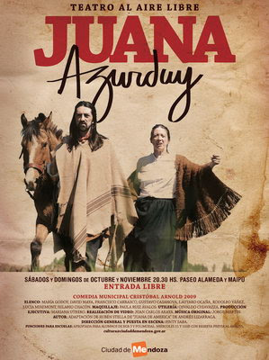 El sábado se estrena “Juana Azurduy” en el Paseo Alameda