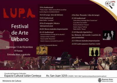 Dúo Pescante en el Festival Lupa / domingo 13 a las 19:00