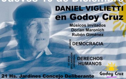 Daniel Viglietti en Godoy Cruz