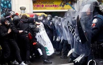 Mirá las fotos de la movilización contra el G20 en Toronto