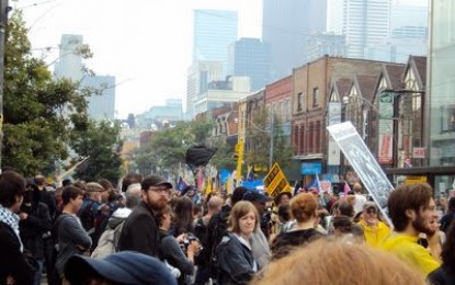 Medidas preventivas terroristas en Canadá contra protestas por cumbre mundial