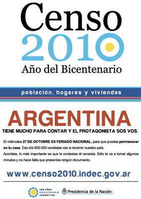 Apoyar la realización del Censo Nacional 2010
