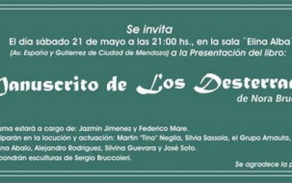 Presentación del libro “Manuscrito de los desterrados” de Nora Bruccoleri