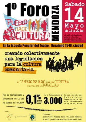 Primer foro abierto del colectivo Pueblo Hace Cultura Mendoza