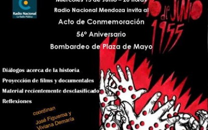 Acto de conmemoración del 56° aniversario del bombardeo a Plaza de Mayo