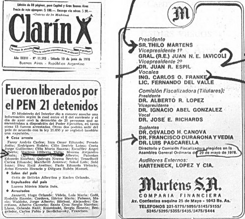 “Dinero nazi”, dos avisos de Clarín y la hija de Videla