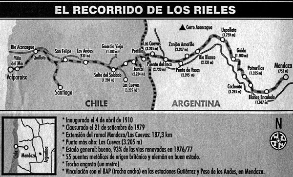 Sigue en pie la vía del Trasandino