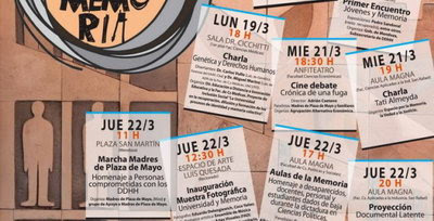 Agenda de actos por la memoria