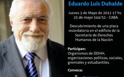 Homenaje a Eduardo Luis Duhalde