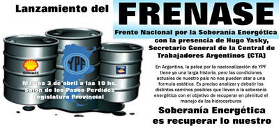 Frente nacional por la soberanía energética: Declaración constitutiva