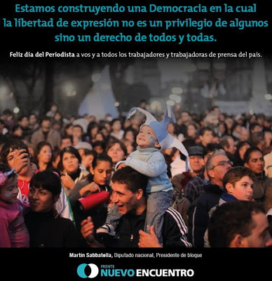 Encuentro por la Democracia y la Equidad de Mendoza saluda a periodistas