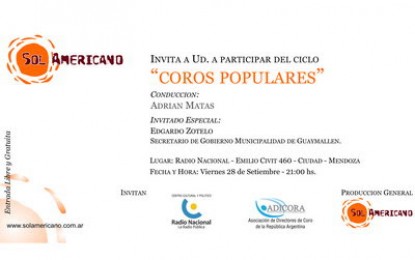 “Coros populares” en la radio pública