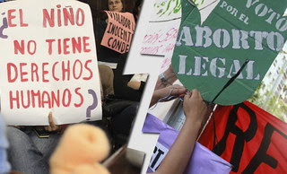 Senado: mujeres organizadas en defensa del aborto no punible