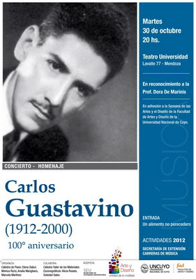 Concierto – homenaje a Carlos Guastavino (1812-2000): 100° aniversario