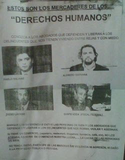 Cobardía anónima contra abogados de derechos humanos de Mendoza