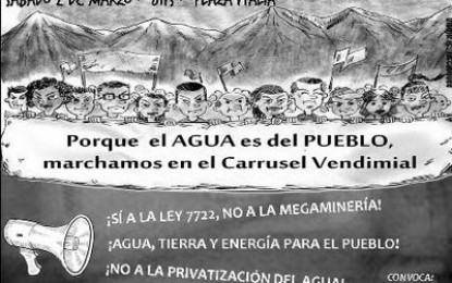 Marcha en el Carrusel vendimial “Porque el agua es del pueblo”