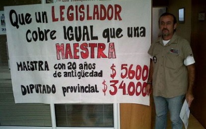 Proyecto de ley para que diputados cobren igual que maestros