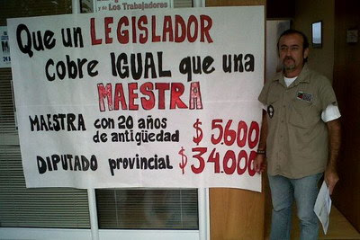 Proyecto de ley para que diputados cobren igual que maestros