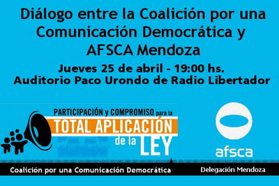 AFSCA Mendoza y la Coalición por una Comunicación Democrática realizaron reunión en Radio Libertador