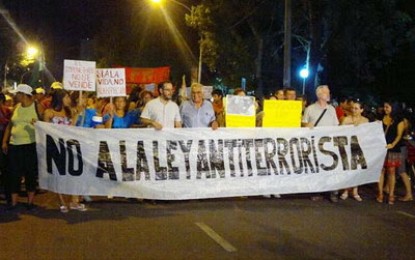 No olvidar lo de la ley antiterrorista