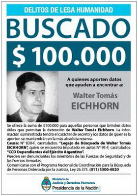 Genocida prófugo cuesta $100.000 más