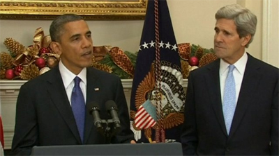 Presidente Obama y secretario de Estado John Kerry, los políticos más mentirosos del mundo