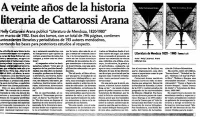 Una historia literaria mendocina
