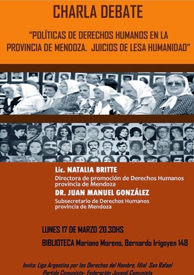 Charla debate sobre ddhh en San Rafael